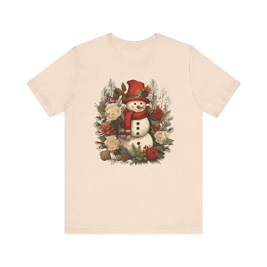 Cottagecore Shirtsnowman Christmas Shirts for Women Plus Size Graphic Tees - PF