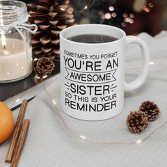 Awesome Sister Gift White 11oz Ceramic Coffee Mug