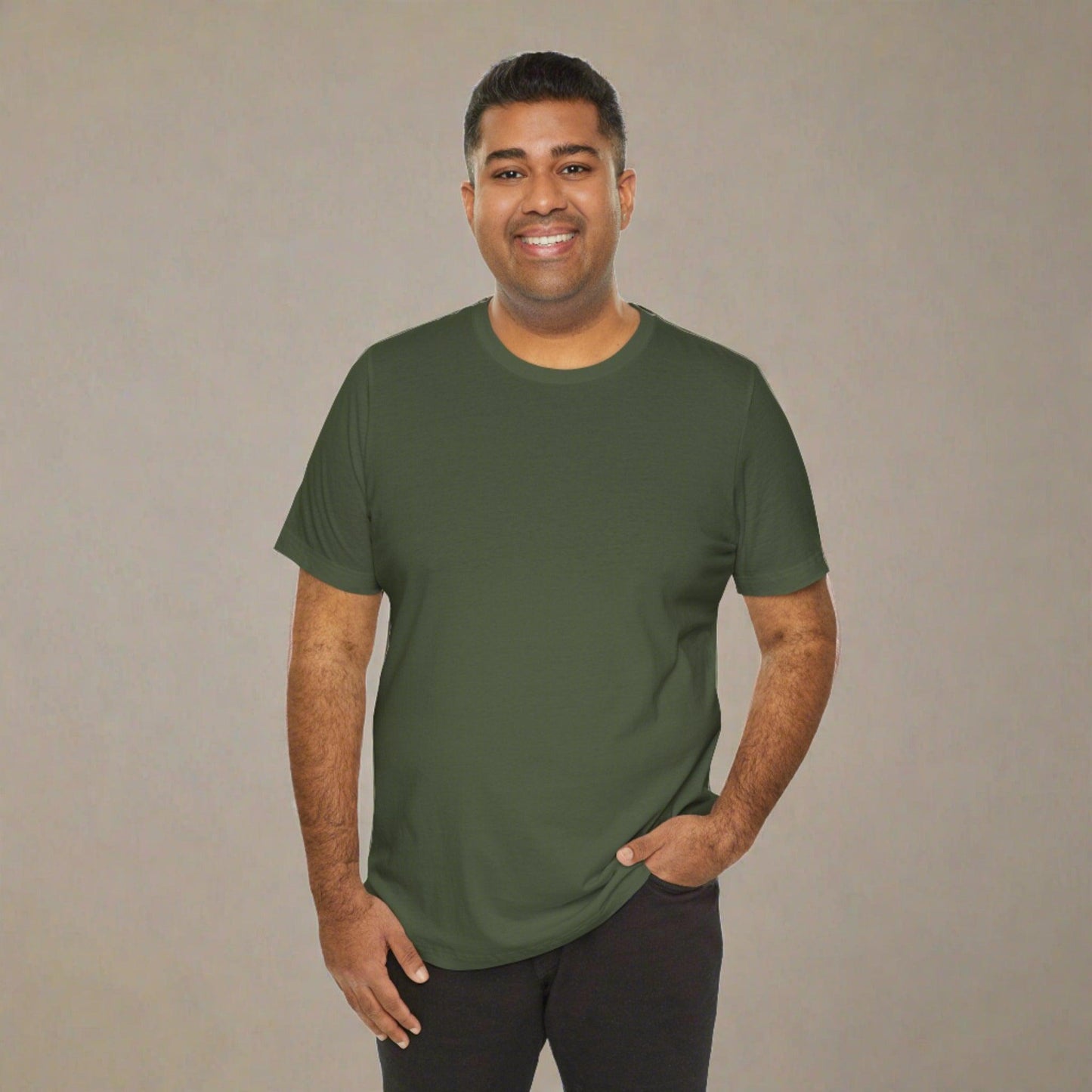 Men's Military Green T Shirts Premium Casual Short Sleeve Classic Fit Crew Neck Shirts