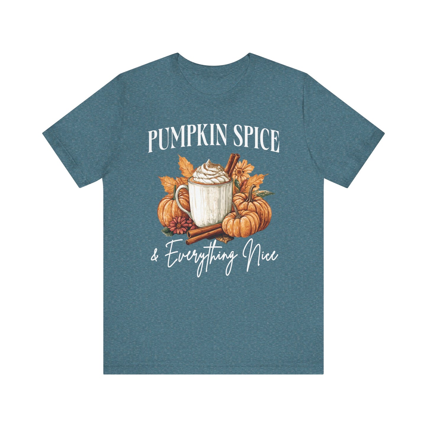 Womens Pumpkin Spice Everything Nice Thanksgiving Graphic Tees - PF