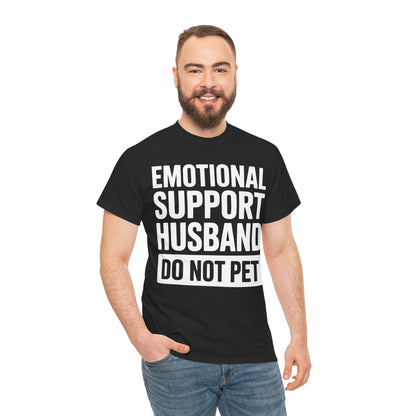 Emotional Support Husband Shirt Do Not Pet Men's Graphic Tee