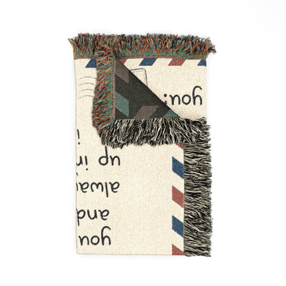 Dear Dad Father's Day Gift 60" x 50" Woven Blanket