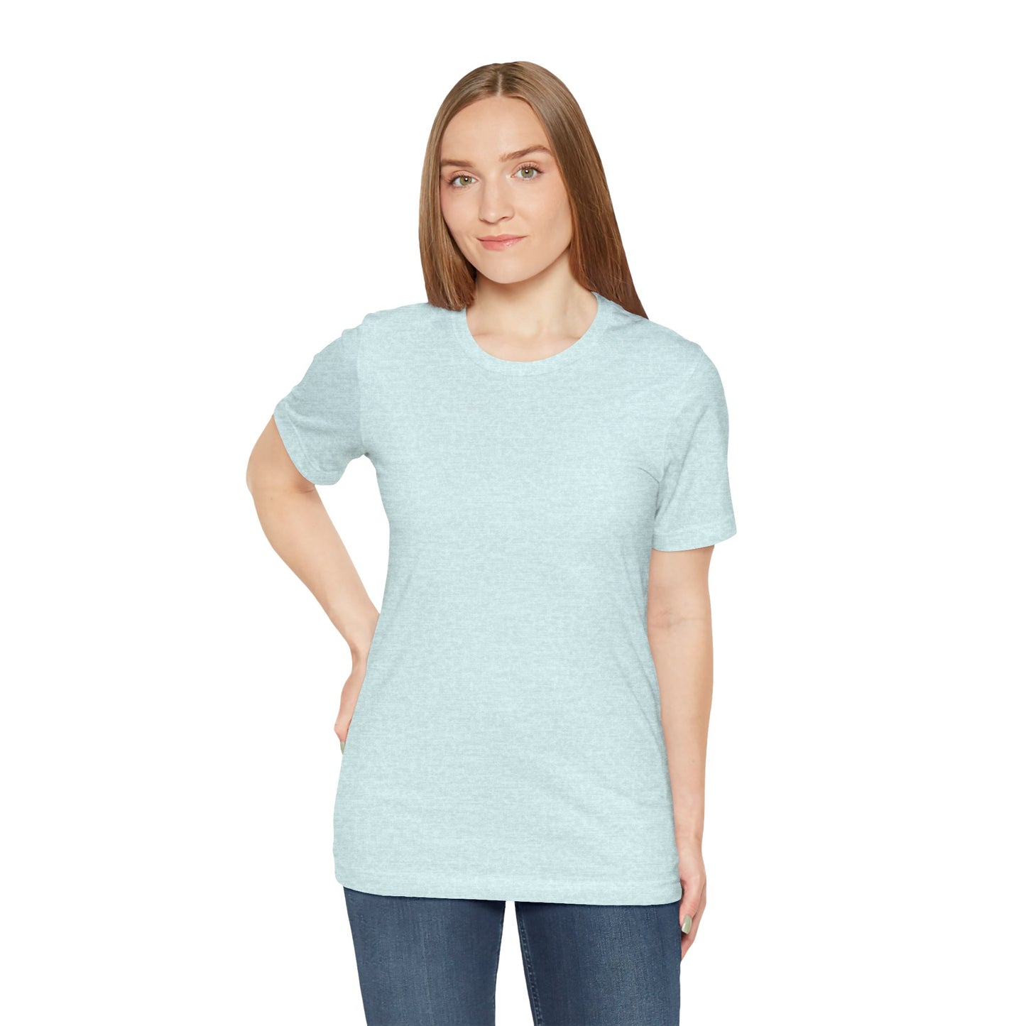 Womens Heather Prism Ice Blue T Shirts Premium Casual Short Sleeve Shirts Oversized Tops