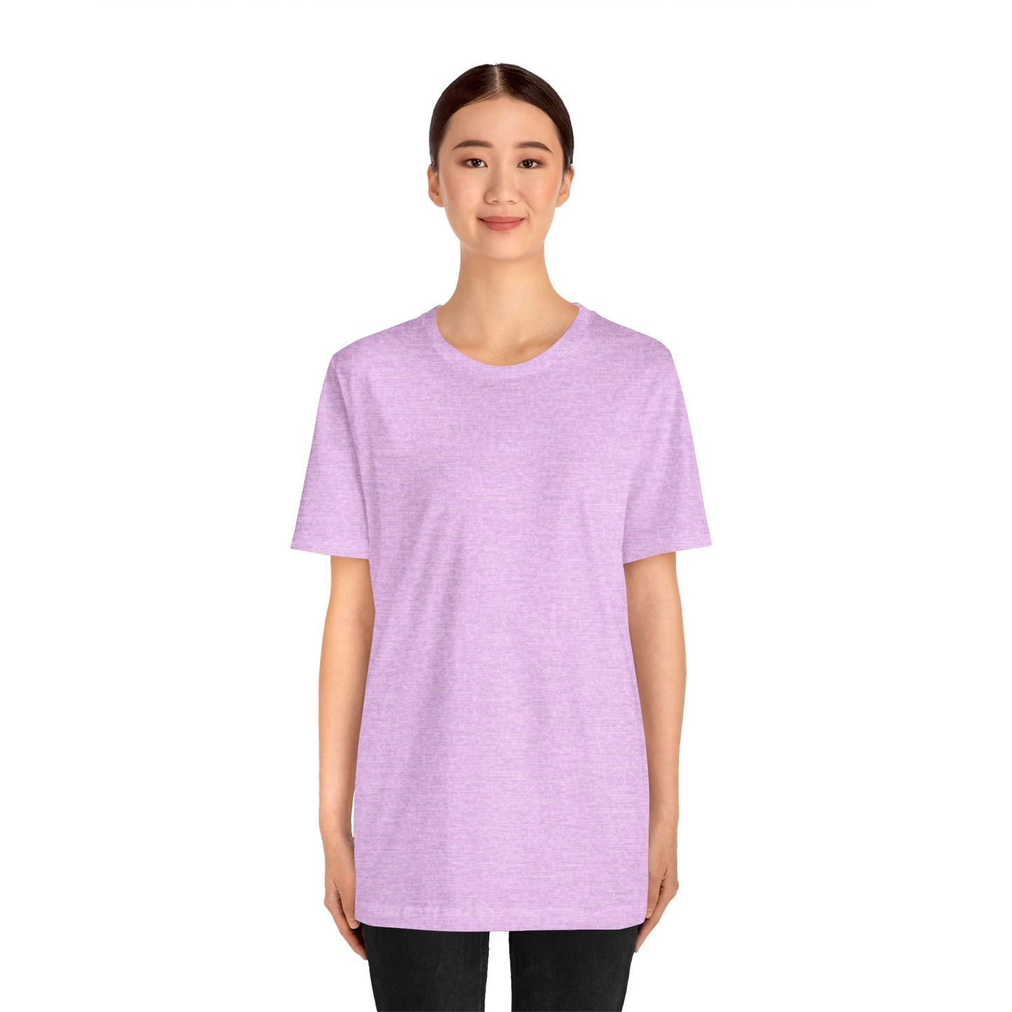 Womens Heather Prism Lilac T Shirts Premium Casual Short Sleeve Shirts Oversized Tops