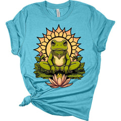 Women's Yoga Shirts Funny Workout Tops Cute Zen Animal Graphic Tees