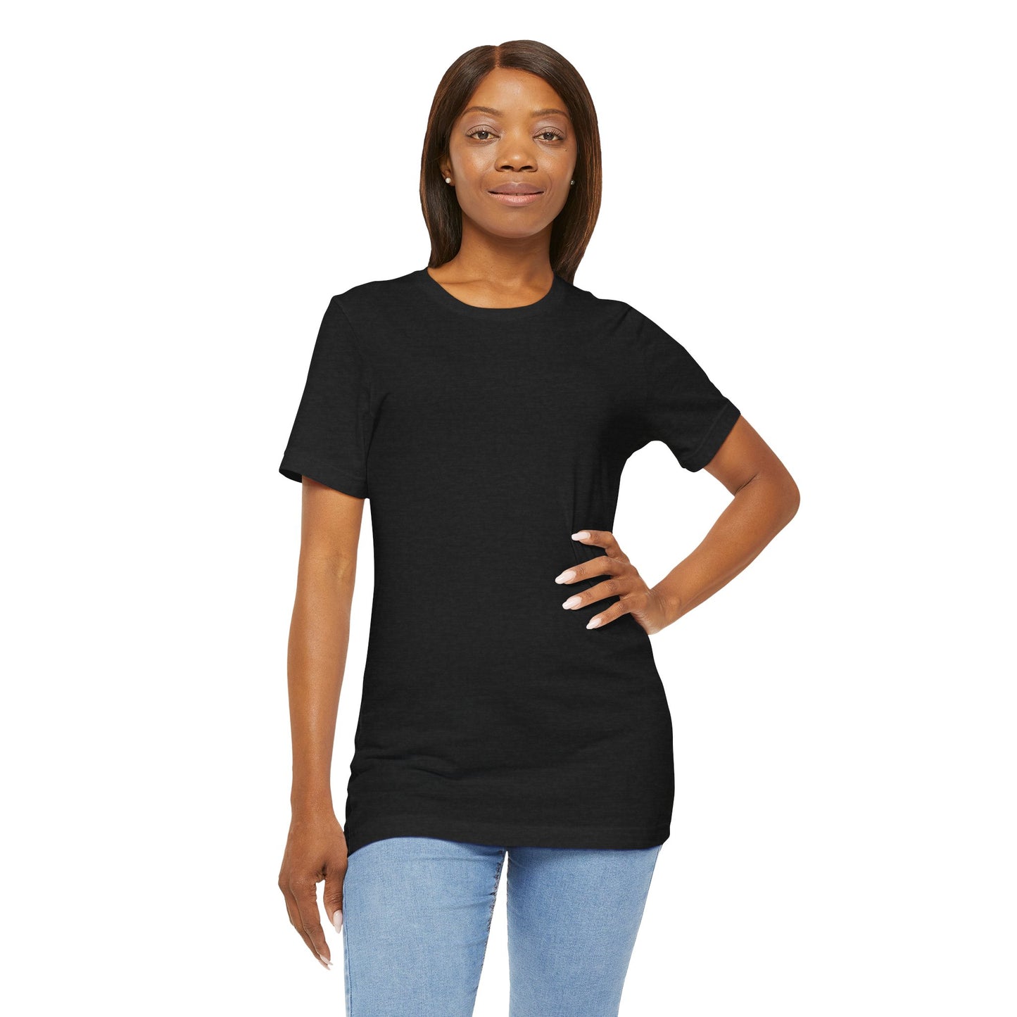 Womens Solid Black Blend T Shirts Premium Casual Short Sleeve Shirts Oversized Tops