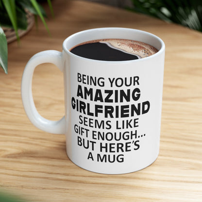 Gifts for Boyfriend from Amazing Girlfriend, Boyfriend Birthday Christmas Anniversary Gifts, Funny 11oz Unique Gift Coffee Cup Mug