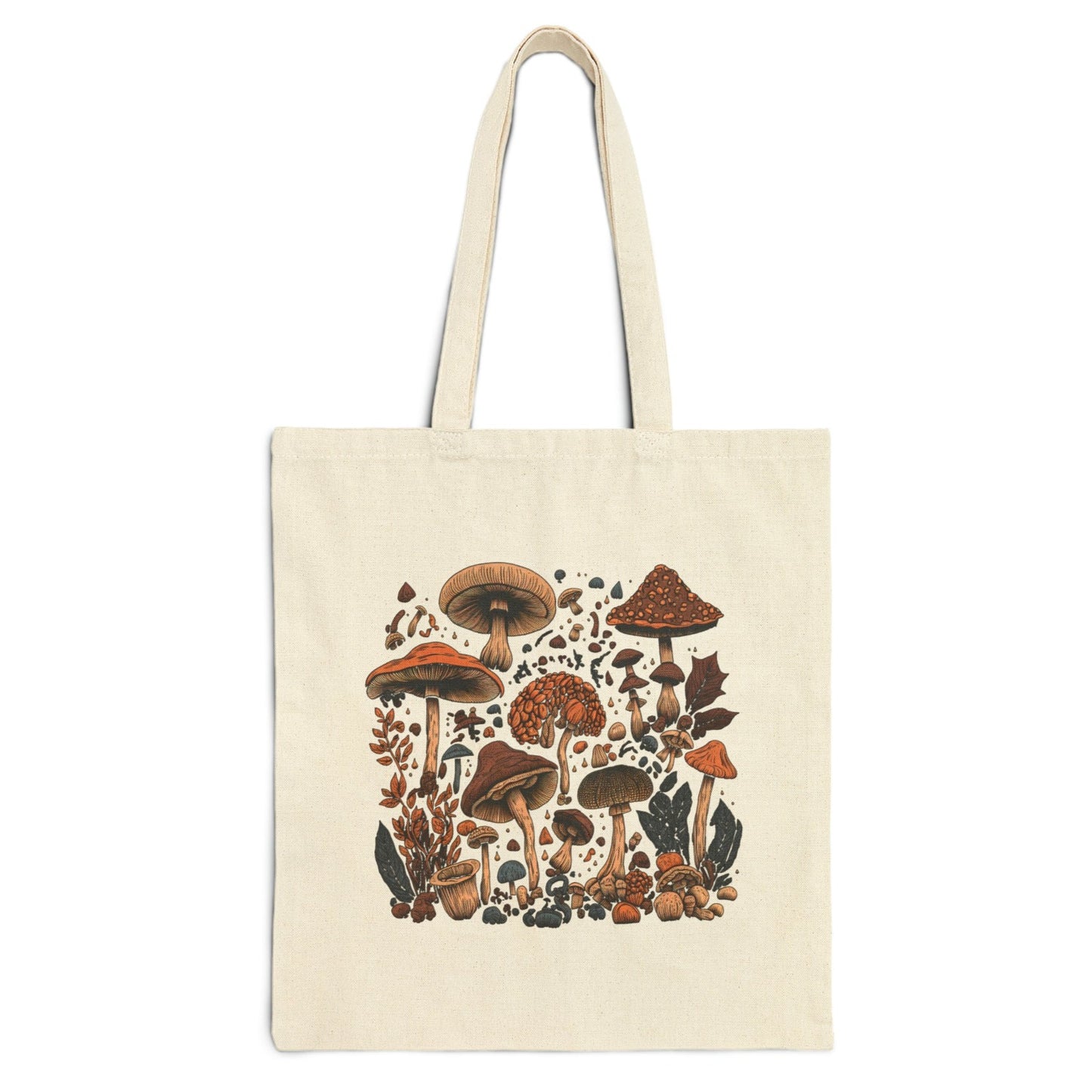 Cottagecore Mushroom Collage Tote Bag
