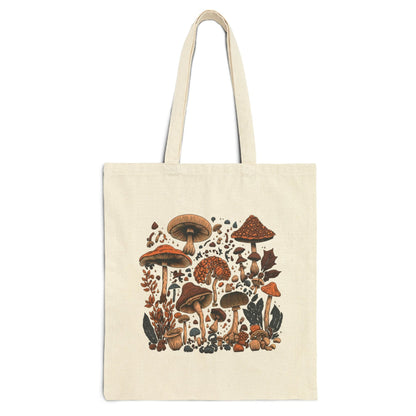 Cottagecore Mushroom Collage Tote Bag