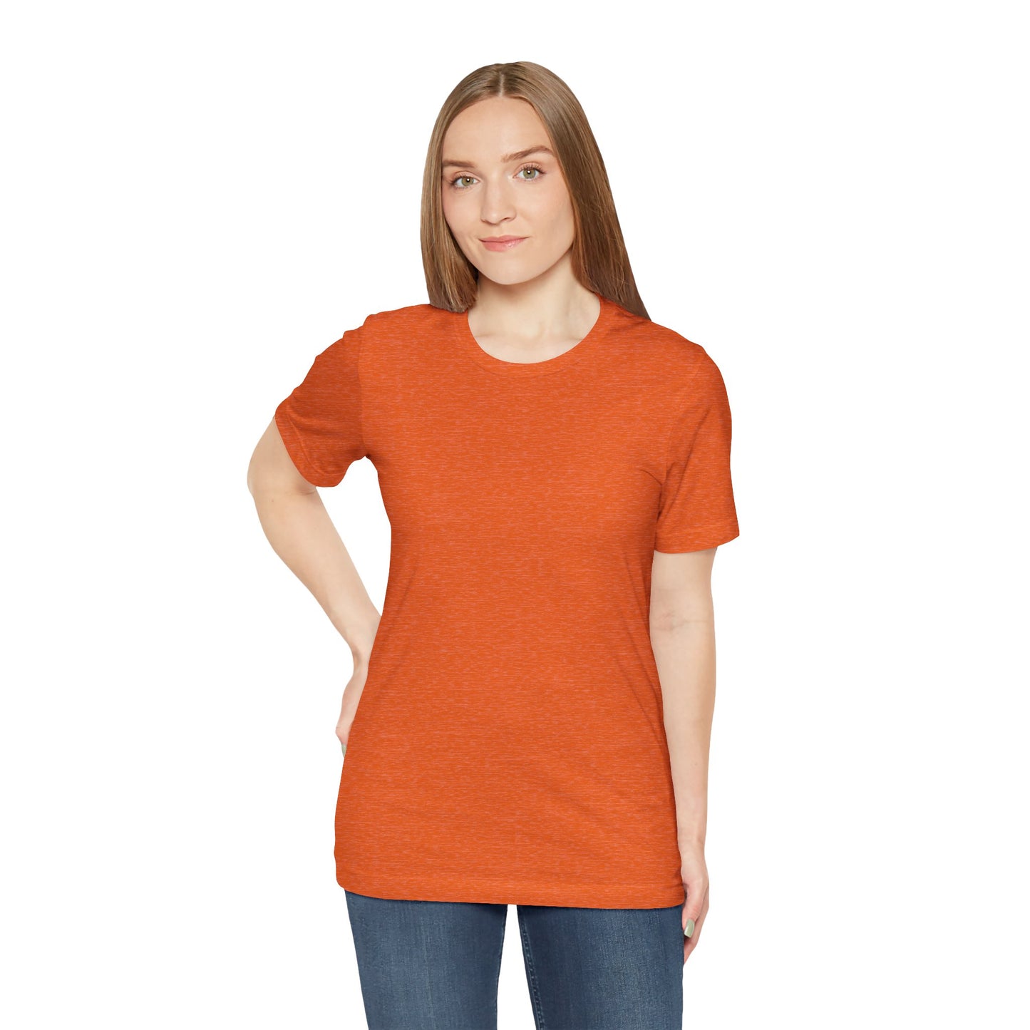 Womens Heather Orange T Shirts Premium Casual Short Sleeve Shirts Oversized Tops