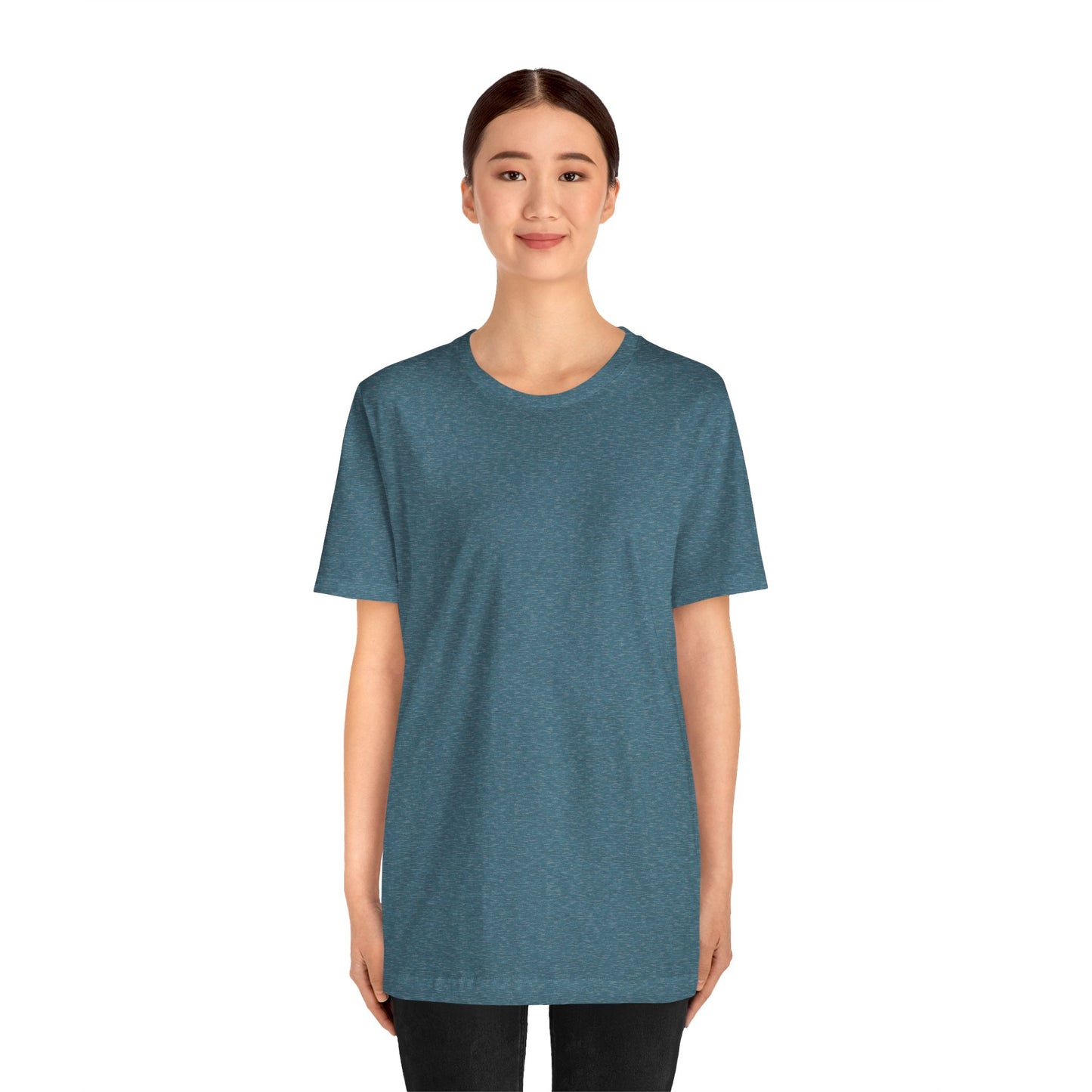 Womens Heather Deep Teal T Shirts Premium Casual Short Sleeve Shirts Oversized Tops