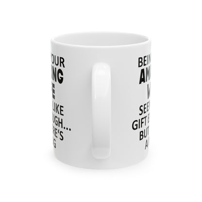 Gifts for Husband from Wife, Husband Birthday Christmas Anniversary Gifts for Him, Funny 11oz Unique Gift Coffee Cup Mug