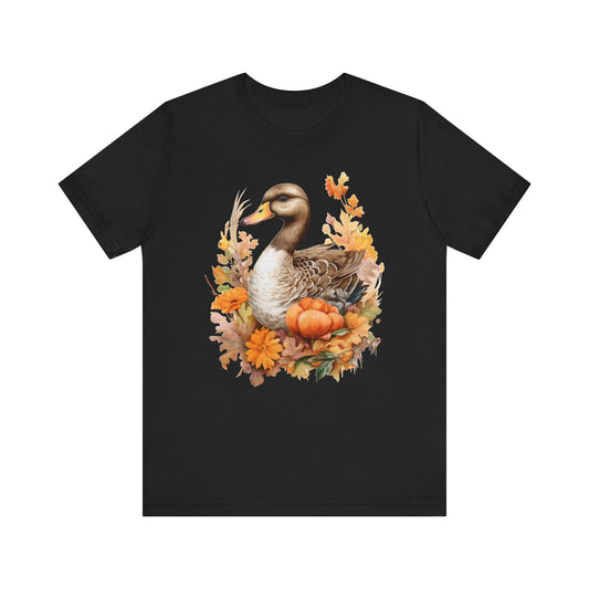 Cottagecore Shirt Floral Duck Tshirt Fall Graphic Tees for Women - PF