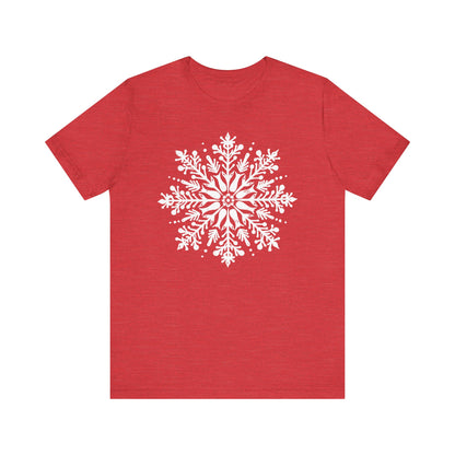 Cute Winter Snowflakes Tshirt Merry Christmas Shirts for Women Holiday Graphic Tees - PF