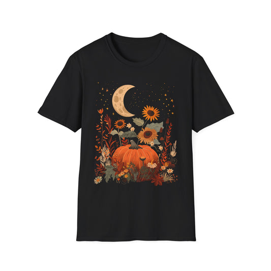 Boho Pumpkin Fall Shirts Womens Casual Thanksgiving Cottagecore Graphic Tees Halloween Tops - PF