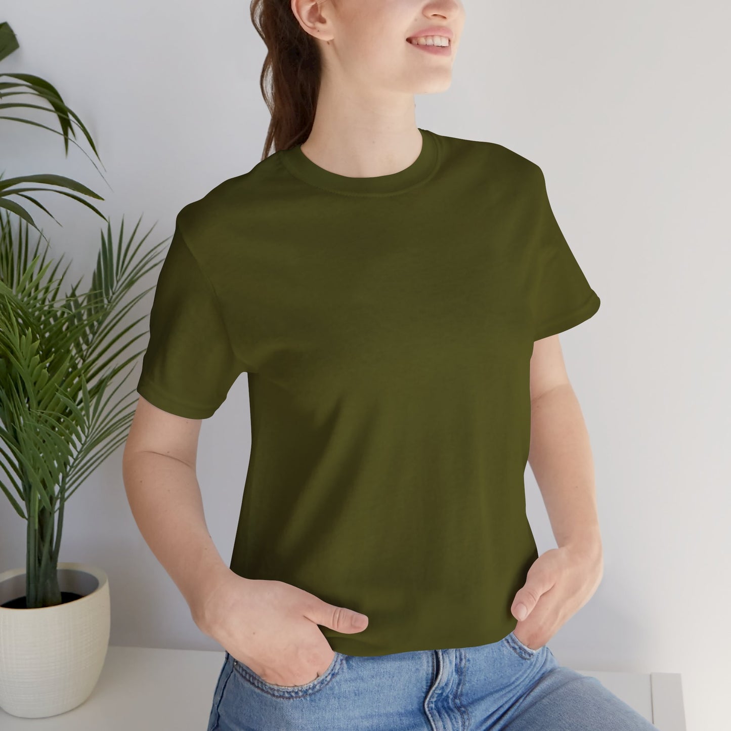 Womens Olive T Shirts Premium Casual Short Sleeve Shirts Oversized Tops