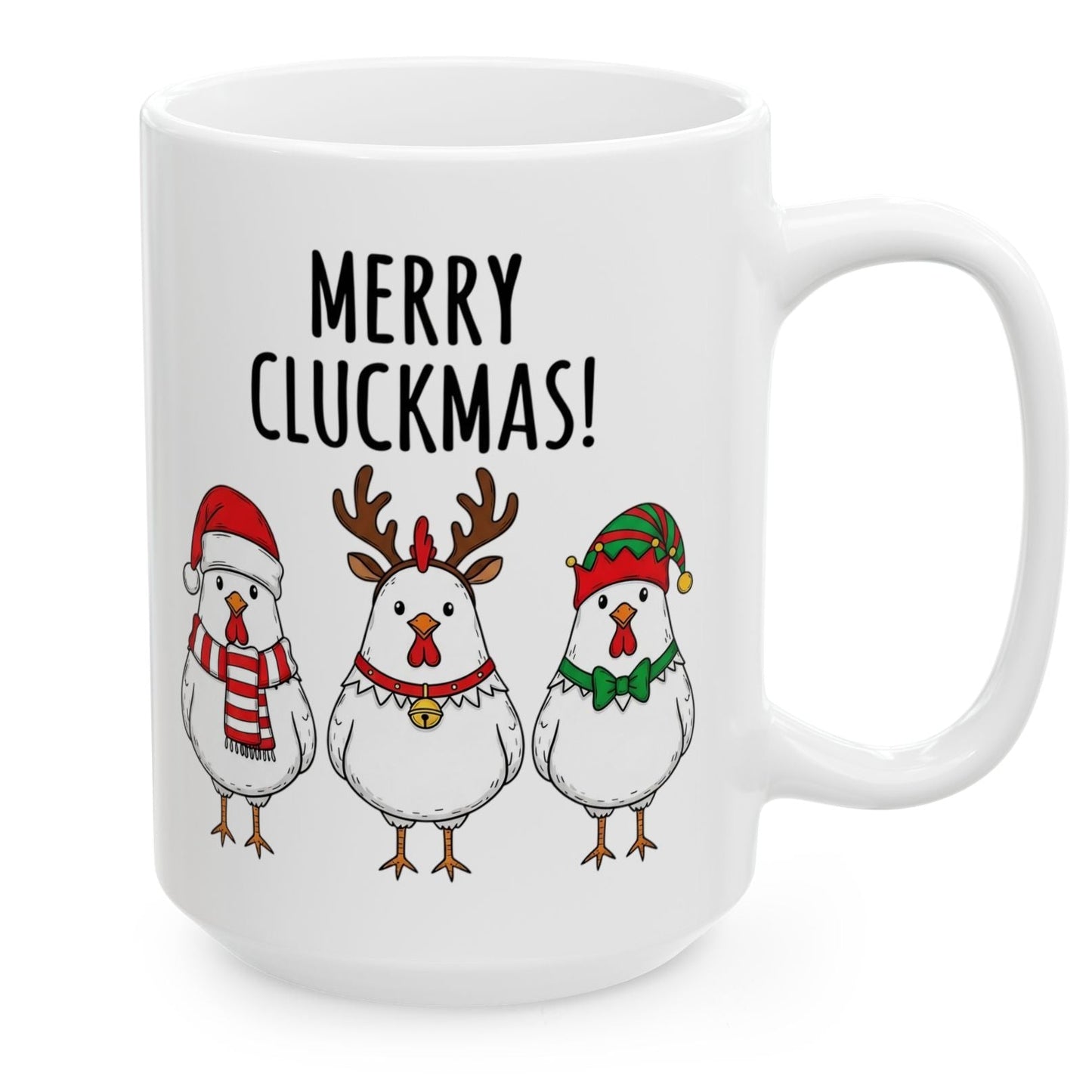 Merry Cluckmas 15oz Unique Gift Mug