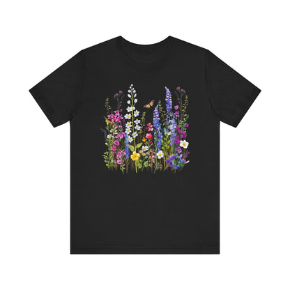 Womens Summer Shirt Vintage Boho Flower T Shirt Trendy Plus Size Graphic Tees - PF