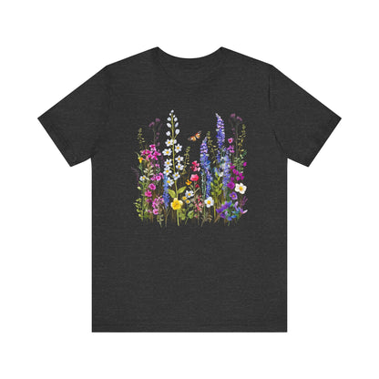 Womens Summer Shirt Vintage Boho Flower T Shirt Trendy Plus Size Graphic Tees - PF