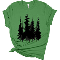 Womens Funny Graphic Skinny Pine Tree Shirt Summer Hiking Camping Athletic Tees Nature Casual Comfy Clothes