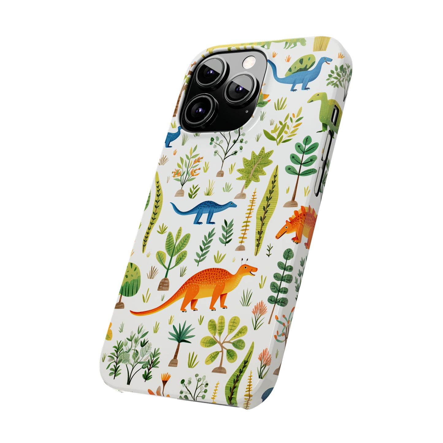 Dinosaur Kids Print Effect Phone Case Slim iPhone Cases