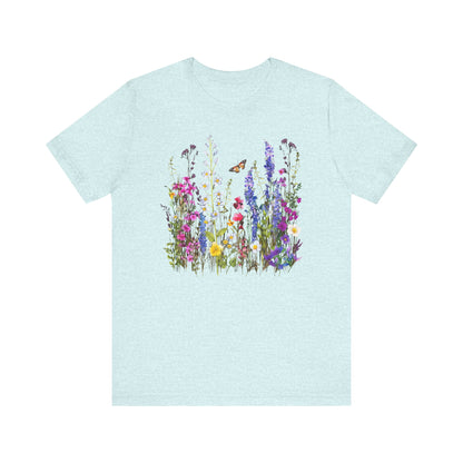 Womens Summer Shirt Vintage Boho Flower T Shirt Trendy Plus Size Graphic Tees - PF