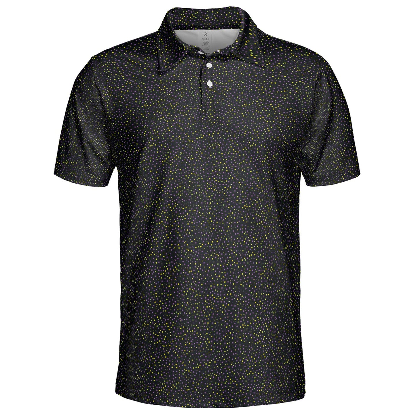 Mardi Gras Polo Shirt for Men The Midnight Parade Moisture Wicking Short Sleeve Golf Top