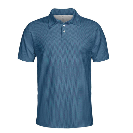 Golfer Polo Shirts for Men Blue Light Weight Moisture Wicking Golf Short Sleeve Dress Tops