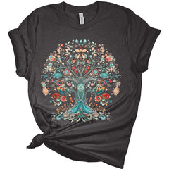 Womens Boho Tree of Life Watercolor Shirt