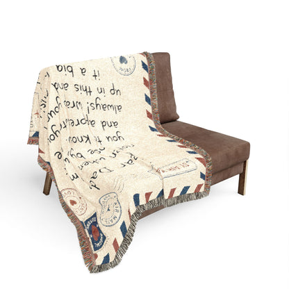 Dear Dad Father's Day Gift 60" x 50" Woven Blanket