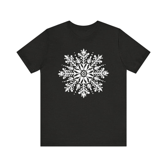 Cute Winter Snowflakes Tshirt Merry Christmas Shirts for Women Holiday Graphic Tees - PF