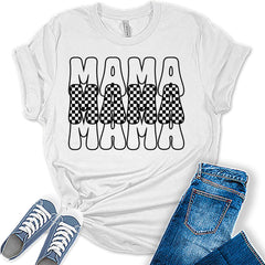 Mama Checkered Mom Shirt For Women