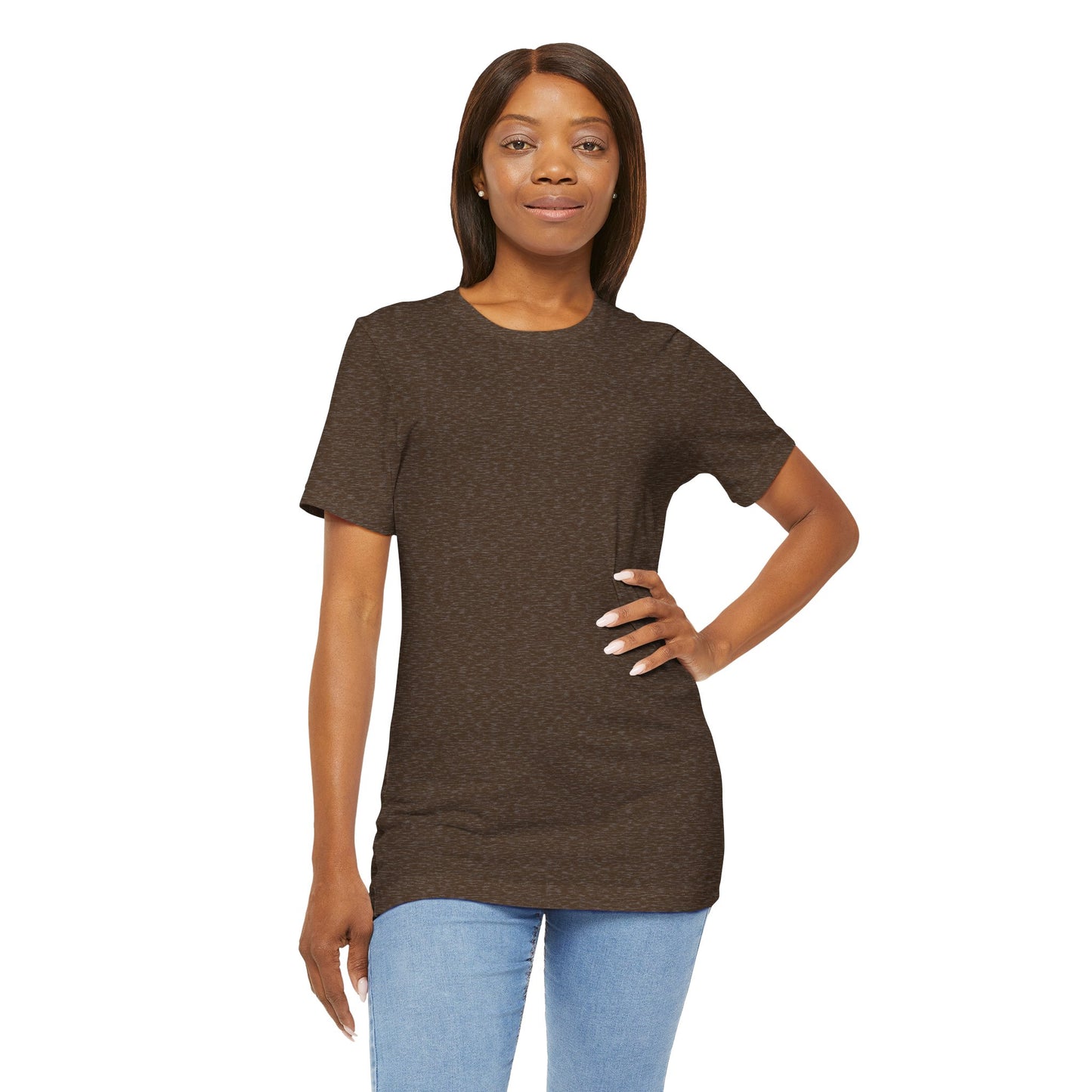 Womens Heather Brown T Shirts Premium Casual Short Sleeve Shirts Oversized Tops