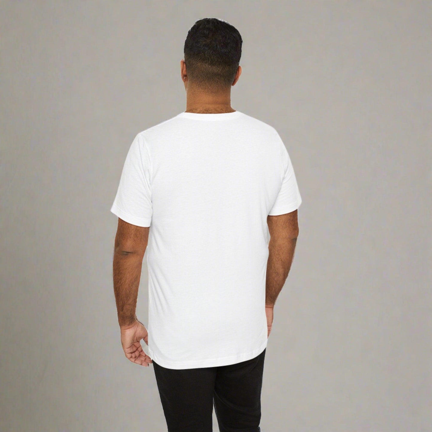 Men's White T Shirts Premium Casual Short Sleeve Classic Fit Crew Neck Shirts