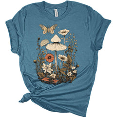 Womens Floral Shirts Trendy Wildflower Graphic Tee
