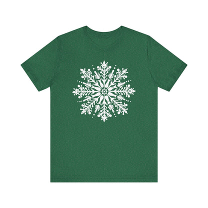 Cute Winter Snowflakes Tshirt Merry Christmas Shirts for Women Holiday Graphic Tees - PF