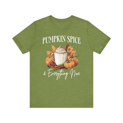 Womens Pumpkin Spice Everything Nice Thanksgiving Graphic Tees - PF