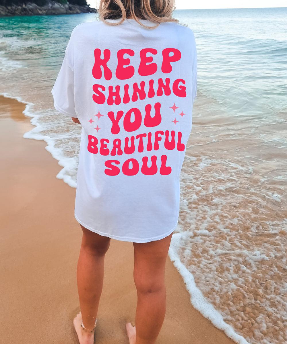 Keep Shining Letter Print Summer Top
