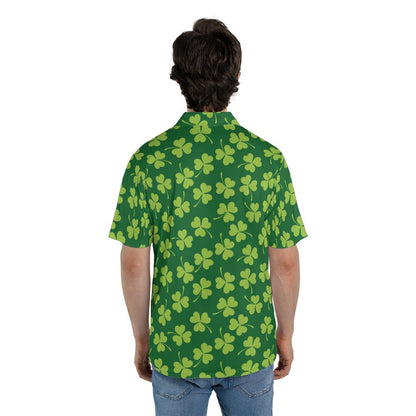 St. Patrick's Day Clover Polo Shirts for Men, Golf Shirts for Men and Men's Polo Moisture Wicking Shirts Short Sleeve