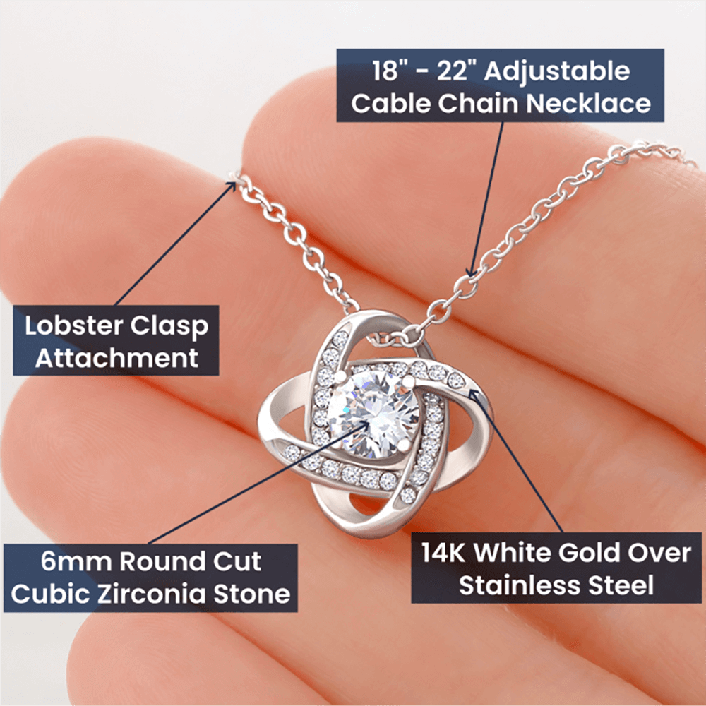 To My Love Some People Search A Lifetime necklace - Sizing and details