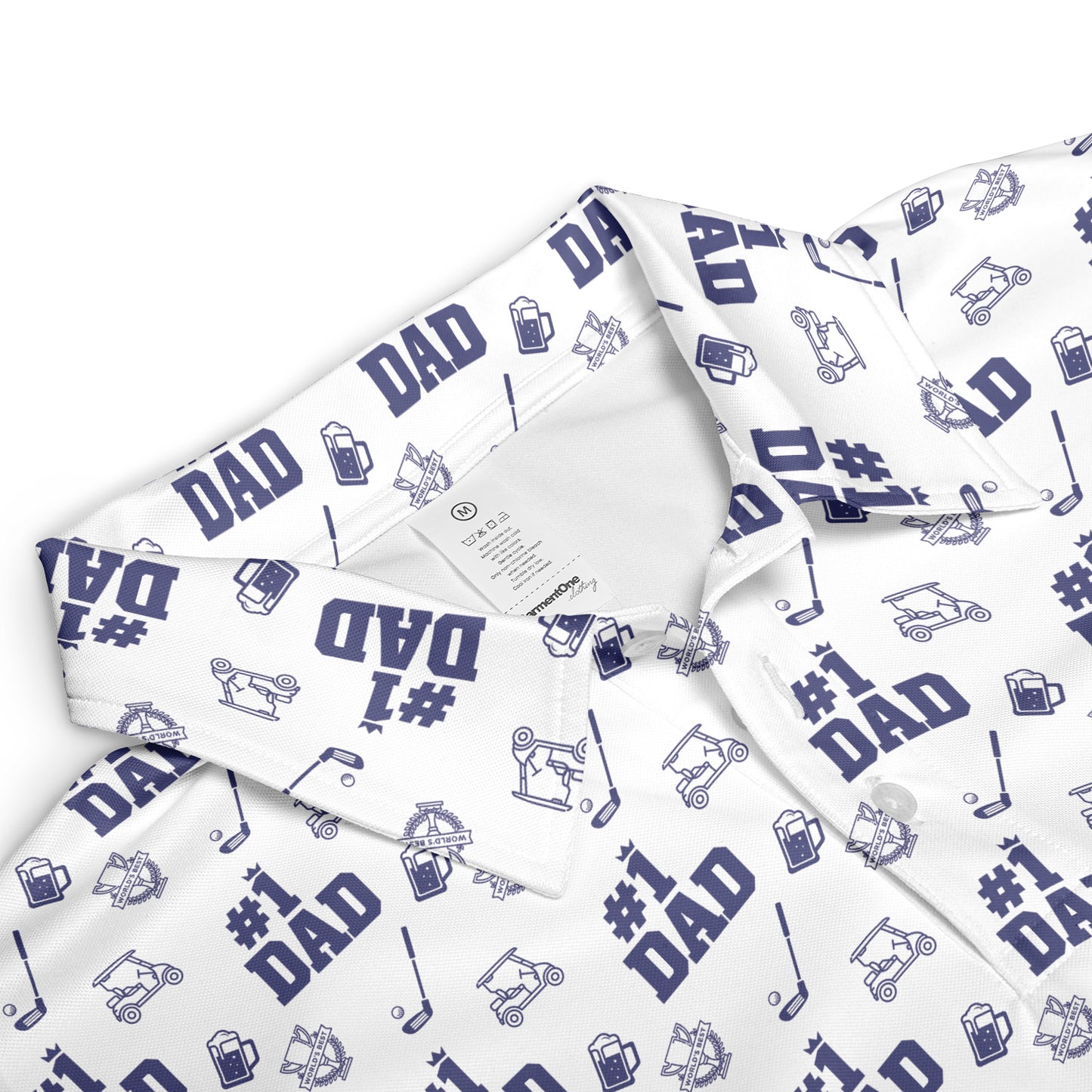 Men's Golf Polo Shirts Funny Dad Golf Shirts Moisture Wicking Gift Birthday for Dad Fathers Day T-Shirts