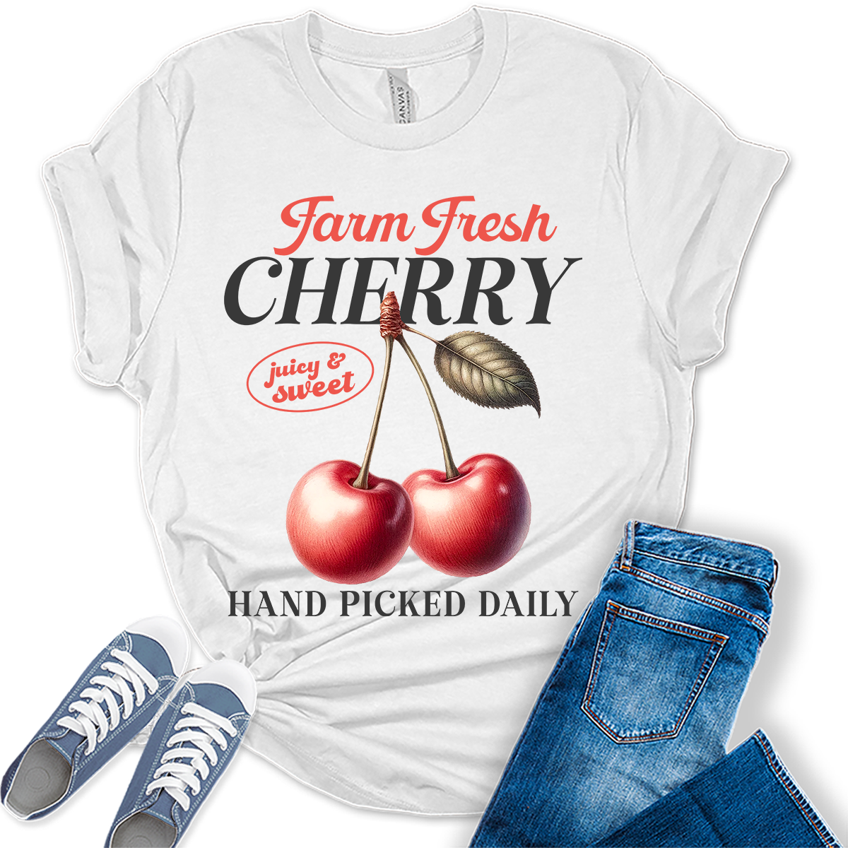 Cherry Shirt Fruit Aesthetic Cute Graphic Tees For Women