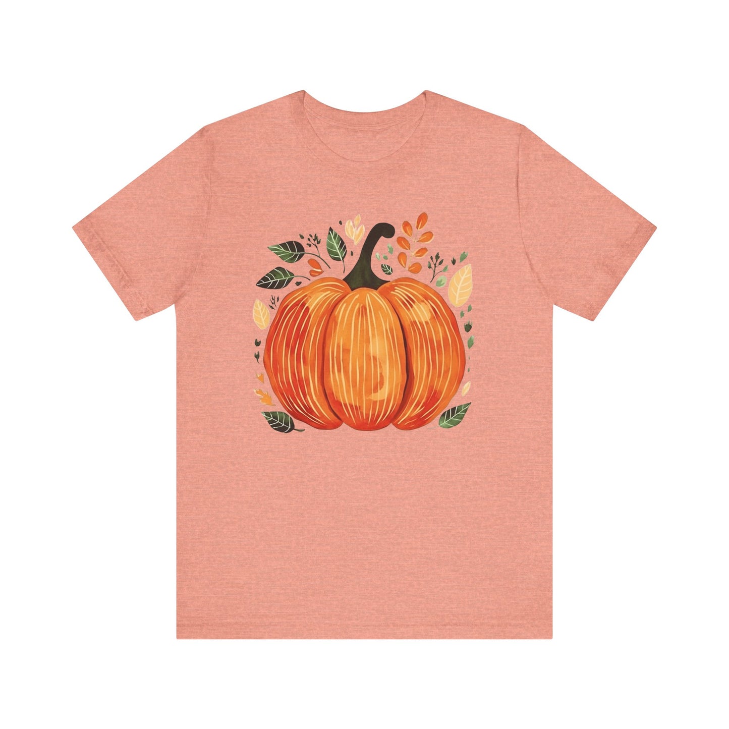Womens Pumpkin Shirt Halloween Graphic Tees Casual Fall Tshirt Floral Short Sleeve Cute Thanksgiving Tops - PF