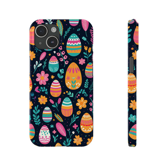 Floral Easter Egg Print Effect Phone Case Slim iPhone Cases