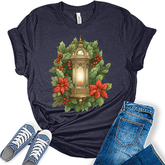 Women's Cute Christmas Lantern Shirt