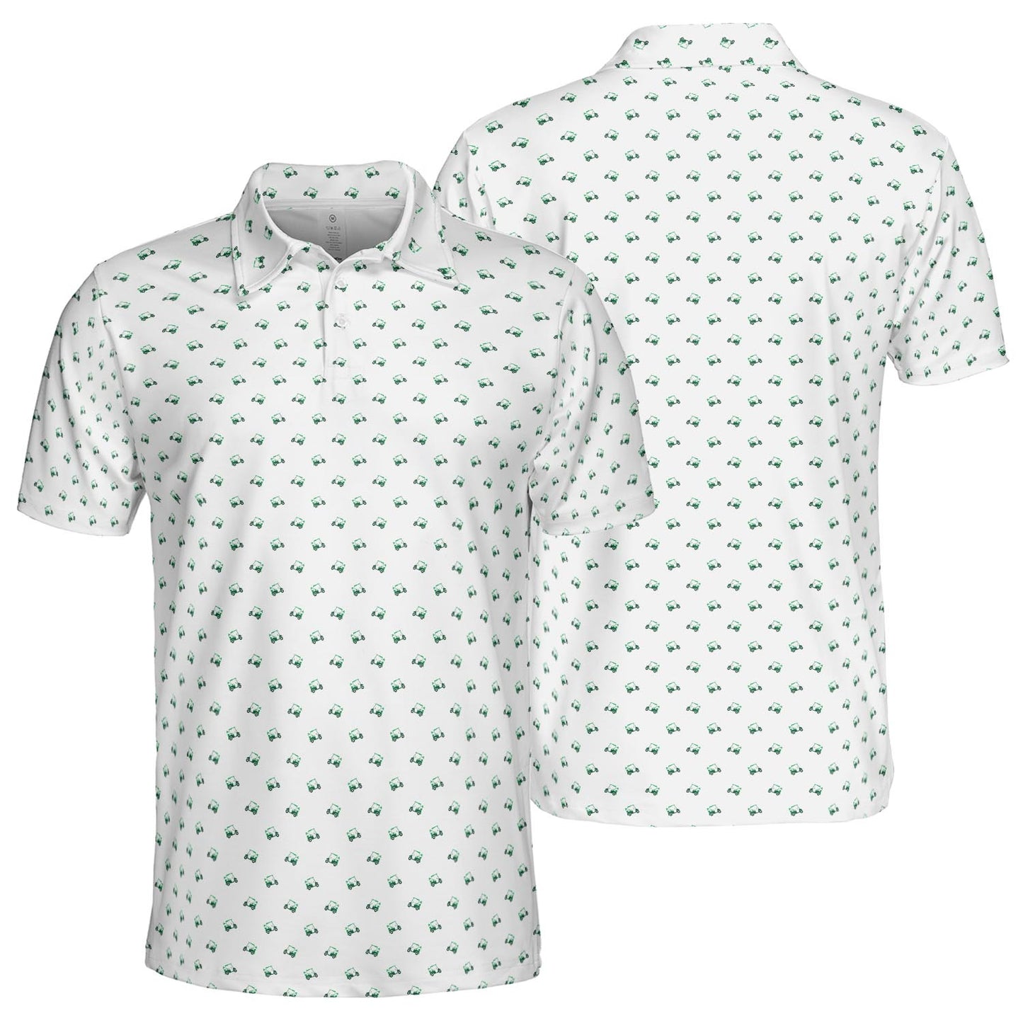 St Patricks Day Polo Shirts for Men Shamrock Golf Cart Moisture Wicking Short Sleeve Golf Top