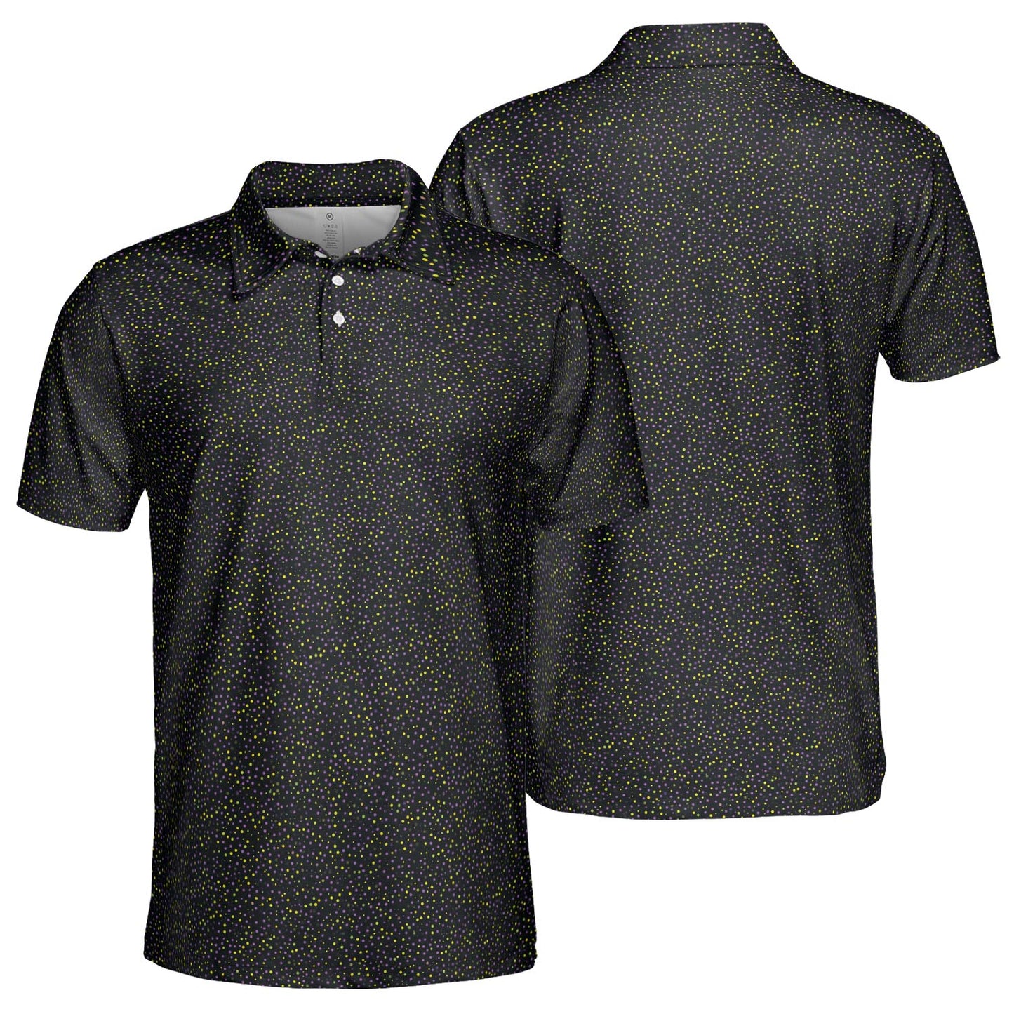 Mardi Gras Polo Shirt for Men The Midnight Parade Moisture Wicking Short Sleeve Golf Top