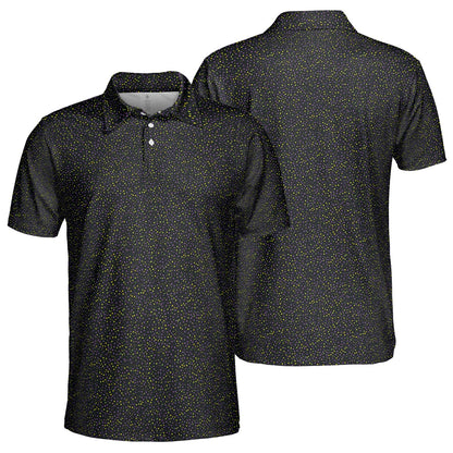 Mardi Gras Polo Shirt for Men The Midnight Parade Moisture Wicking Short Sleeve Golf Top