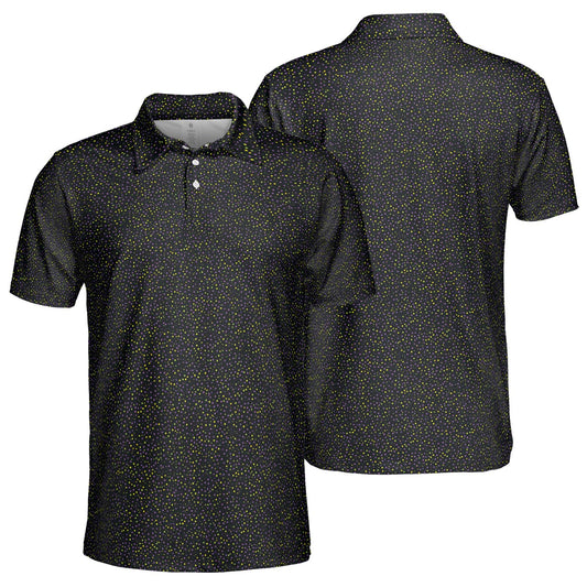 Mardi Gras Polo Shirt for Men The Midnight Parade Moisture Wicking Short Sleeve Golf Top
