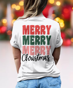 Merry Christmas Shirt Oversized  Top Groovy Christmas Tees